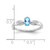 14k White Gold Aquamarine and Diamond Ring XBS302