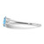 14k White Gold Aquamarine and Diamond Ring XBS302