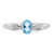 14k White Gold Aquamarine and Diamond Ring XBS302