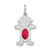 14K White Gold Girl 6x4 Oval Genuine Ruby-July XCK46