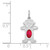 14K White Gold Girl 6x4 Oval Genuine Ruby-July XCK46