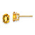 14k 7x5mm Oval Citrine Checker Earrings XE87CC