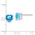 14k White Gold 7mm Heart Blue Topaz Earrings XE99WBT