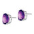 14k White Gold Amethyst Oval Stud Earrings XE91WAM