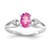 14k White Gold 7x5mm Oval Pink Sapphire A Diamond ring Y2190SP/A