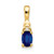 14k Sapphire and Diamond Pendant XBS292