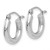 14K White Gold Polished 3mm Lightweight Tube Hoop Earrings T852L