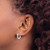 14K White Gold Polished 3mm Lightweight Tube Hoop Earrings T852L