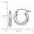 14K White Gold Polished 3mm Lightweight Tube Hoop Earrings T852L