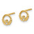 14K CZ Claddagh Post Earrings YE2201