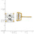 14k 10mm Square CZ Post Earrings XD43CZ
