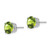 14k White Gold 8mm Peridot Earring XE75WPE