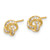 14K Polished CZ Love Knot Post Earrings YE2183