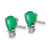 14k White Gold 6x4mm Pear Emerald & AAA Diamond Earrings XE761E/AAA
