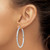14K White Gold Polished 3mm Tube Hoop Earrings T853