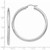 14K White Gold Polished 3mm Tube Hoop Earrings T853