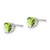 14k White Gold 6mm Heart Peridot Earrings XE98WPE