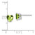 14k White Gold 6mm Heart Peridot Earrings XE98WPE