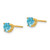 14k 5mm Heart Blue Topaz Earrings XE97BT