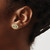 14k Black Rhodium-plated Polished Blue/White CZ Evil Eye Post Earrings YE2203