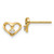 14k AAA Diamond heart earring XE21AAA