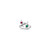 Sterling Silver Rhodium-plated Synthetic 2 Stone Mother's Ring XMR4/2SS-9