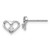 14k White Gold AA Diamond Heart Post Earrings XE21WAA