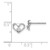 14k White Gold AA Diamond Heart Post Earrings XE21WAA