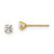 14k 3mm Round CZ Post Earrings XD26CZ