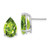 14k White Gold Peridot Pear Stud Earrings XE84WPE