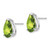 14k White Gold Peridot Pear Stud Earrings XE84WPE