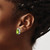14k White Gold Peridot Pear Stud Earrings XE84WPE