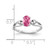 14k White Gold 7x5mm Oval Pink Tourmaline AA Diamond ring Y2190PT/AA