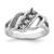 Sterling Silver Rhodium-plated Synthetic 3 Stone Mother's Ring XMR5/3SS-8