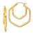 10k Polished Hoop Earrings 10TC407
