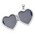 14K White Gold w/ Rose Rhodium 22mm Heart Locket Pendant XL752