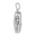 14K White Gold w/ Rose Rhodium Plated Crystal 16mm MOM Heart Locket Pendant XL754