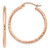 10K Rose Gold Diamond-cut Polished Hoop Earrings 10TE518