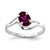 14k White Gold 7x5mm Oval Rhodolite Garnet ring Y4643RG