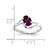 14k White Gold 7x5mm Oval Rhodolite Garnet ring Y4643RG