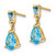 14k Gold Blue Topaz Dangle Post Earrings XE1697BT