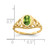 14k 7x5mm Oval Peridot Checker ring Y4673PC