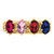 14k 4 Synthetic Stone Family Ring XMR52/4SY