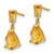 14k Gold Citrine Dangle Post Earrings XE1698CI