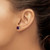 14k White Gold 6mm Rhodolite Garnet Princess Stud Earrings XE62WRG