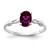 14k White Gold 7x5mm Oval Rhodolite Garnet ring Y4655RG