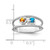 Sterling Silver Rhodium-plated Synthetic Family Jewelry Ring XMR65/2SS-6