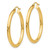 14K Polished 3mm Tube Hoop Earrings T935