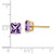 14k 6mm Princess Cut Amethyst Earrings XE62AM