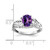 14k White Gold 8x6mm Oval Amethyst Checker VS Diamond ring Y4684AC/VS
